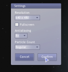 Settings menu