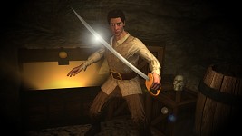 Wielding cutlass