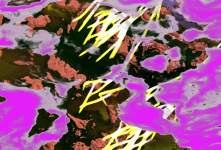 Purple Clouds and Yellow Lightning