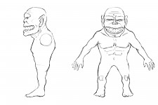 Orc character silhouette