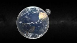 Earth and moon
