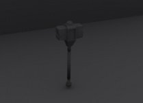 Dwarven obsidian war hammer