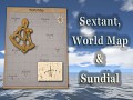 Lost in Pacific - Sextant, World Map and SunDial