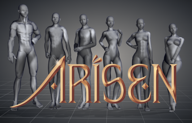 The main characters of ARISEN, step by step