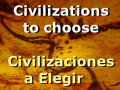 First civilizations to choose - Primeras Civilizaciones a Elegir