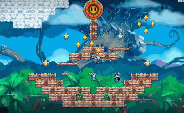 Jump on the flying ship wearing your CROWN!