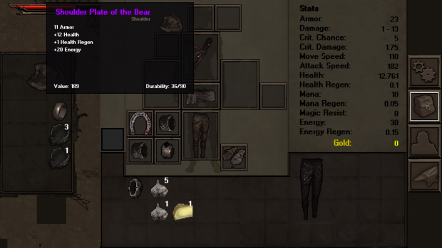 The Wanderer - Bloodbath: Stats, Tooltips, Rarities