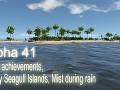 Alpha 41 - Local achievements, Rocky Seagull Islands, Mist during rain