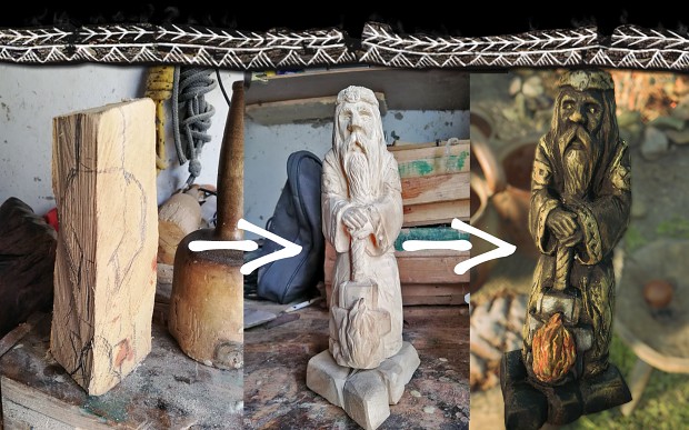 From a real piece of wood to the Svarog’s figurine scanned into our game!