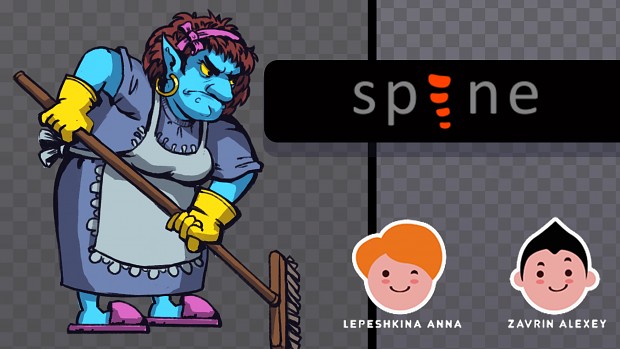 Timelapse of character animation in Spine2d