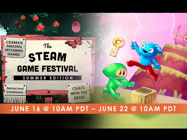 Toodee and Topdee at the Steam Game Festival