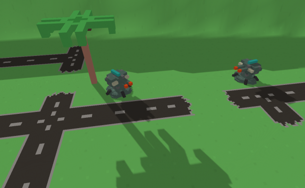 Animated voxel turret