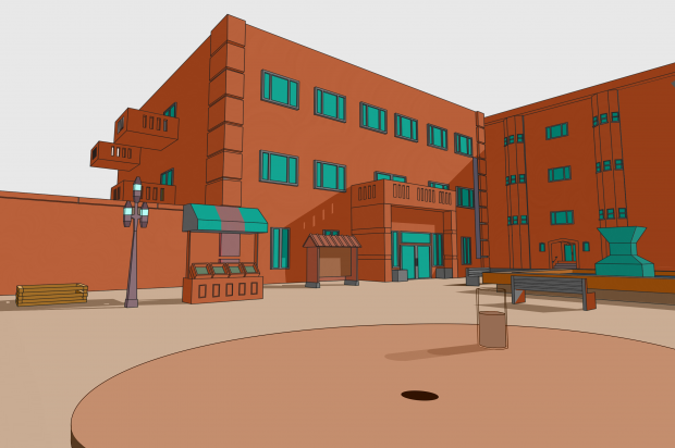 Concept Art of First Playable Area of Ash Ballet