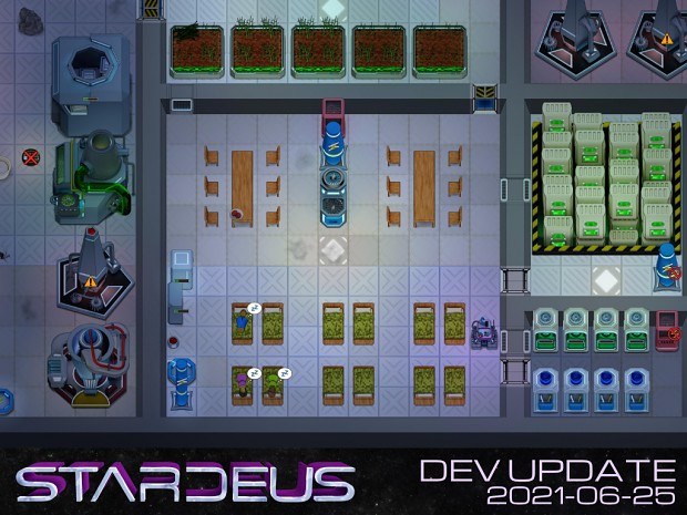 Stardeus Dev Update 2021-06-25: New Scenario, Pets, Refined Resource Processing and more