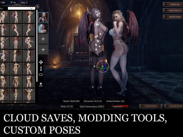 Update V0.790 Cloud Saves, Modding Tools, Custom Poses
