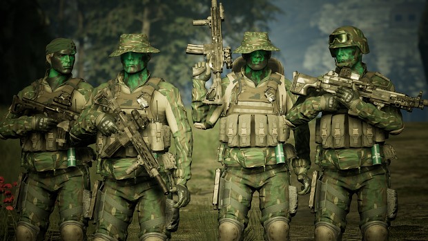 Weapon holding, Squad selection...