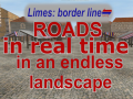 Limes: border line. Create roads in an endless landscape
