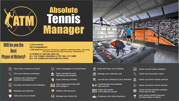 What is in Absolute Tennis Manager