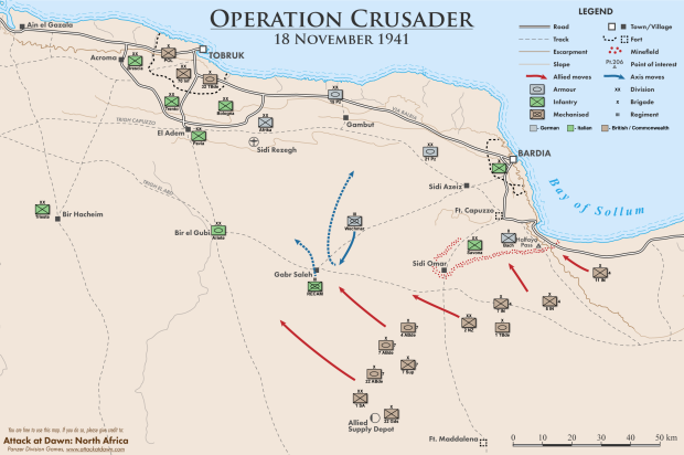 Maps of the Operation Crusader (part 1)