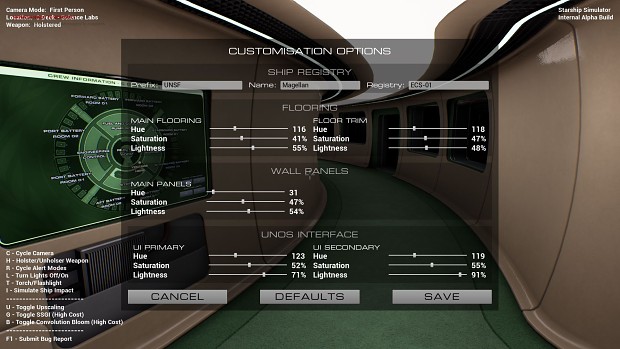 Lounge Panelling & Ship Customisation