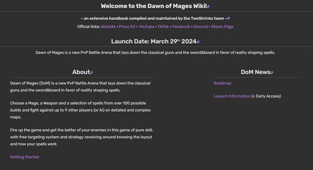 Dawn of Mages Wiki Page (Fandom)