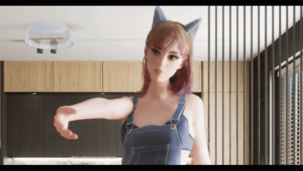 New Add On for Virtual Girlfriend Lia - Overalls Dress!