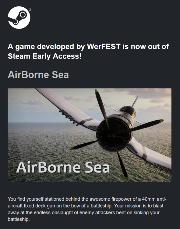 AirBorne Sea is out of Steam Early Access!