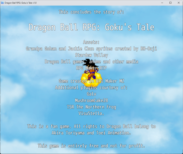 Dragon Ball RPG: Goku's Tale - v1.0 Released