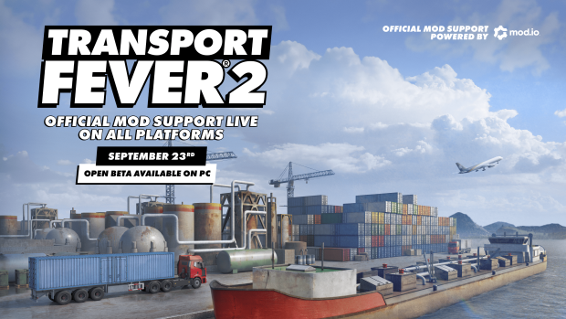 Transport Fever 2 - Official Mod Support for all platforms on September 23rd