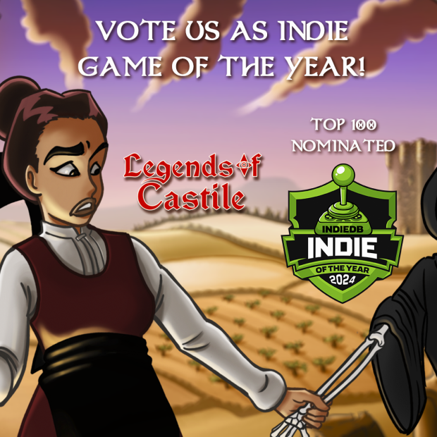 Legends of Castile is nominated for the Indie game of the year on IndieDB!