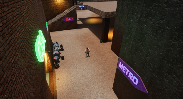 Screenshots of the early beta version of the map