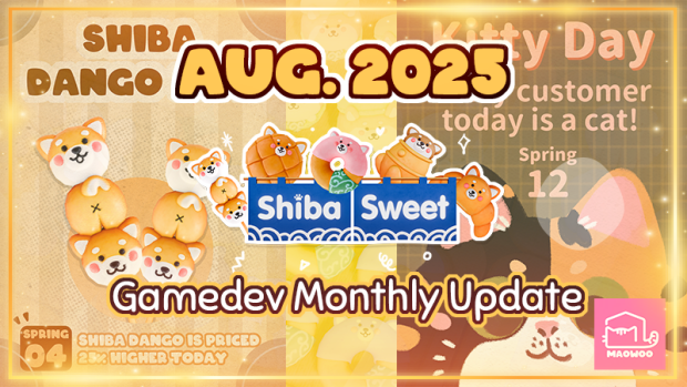 Aug. 2025 Shiba Sweet Gamedev Monthly Update