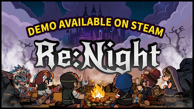 [Re:Night] Demo released for my Roguelike Deckbuilder + Tactical RPG