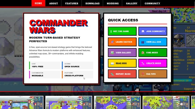 New Website to Introduce Commander Wars