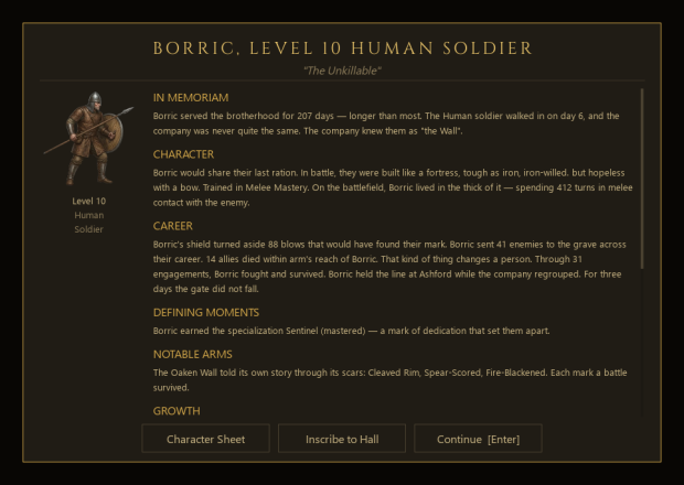 A tactical mercenary RPG where every soldier has a personality and a eulogy when they fall.