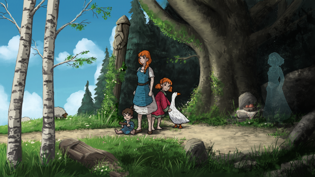 Scarlet Deer Inn, our dark medieval folk tale with physical embroidery, releases July 21!