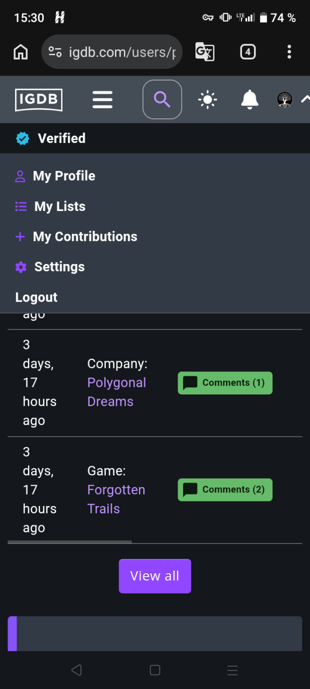 Officially on IGDB: Polygonal Dreams and Forgotten Trails are now in the database