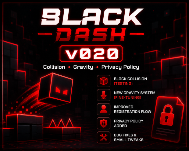 Black Dash v020 – Collision, Gravity