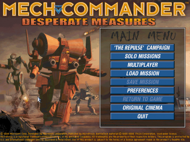 MechCommander Gold - The Repulse Standalone