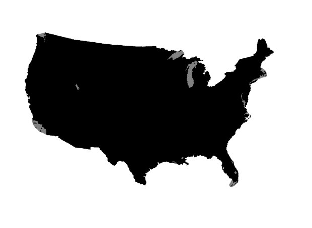 United States Contiguous 4K Map