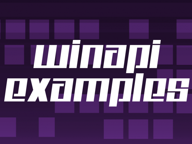 WinAPI examples