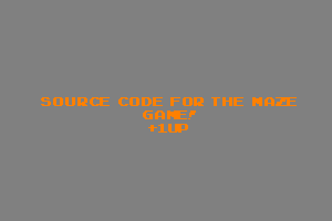 Source code for the Maze game