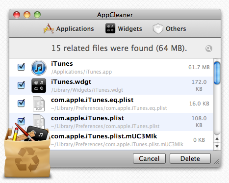 Appcleaner v1.2.2 for MAC OS X 10.4.+