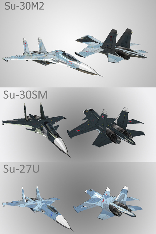 Su-30SM Su-30M2 Su-27U