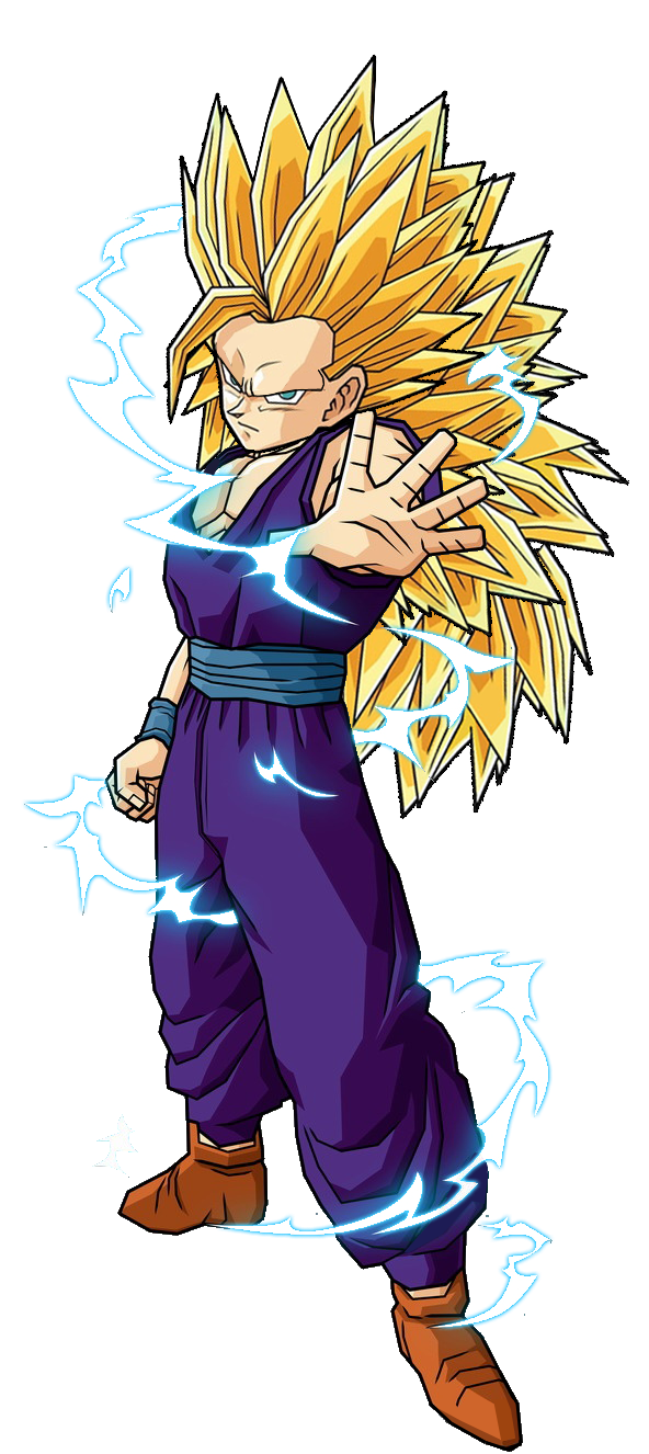 Gotenks SSJ4 with enrolled tail in the game Dragon Ball Z Budokai Tenkaichi  3 (Mod).