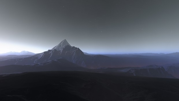 Mountain on Cinder - Volcanic Moon