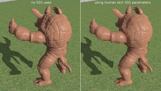 Skin-like material with SSS