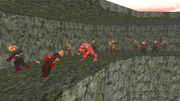 Voxel Doom mod with orthographic sprite caching