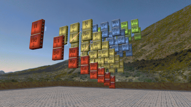 Volumetric periodic table made of voxels