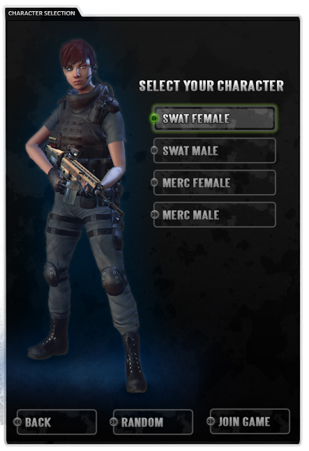 Character Selection Menu